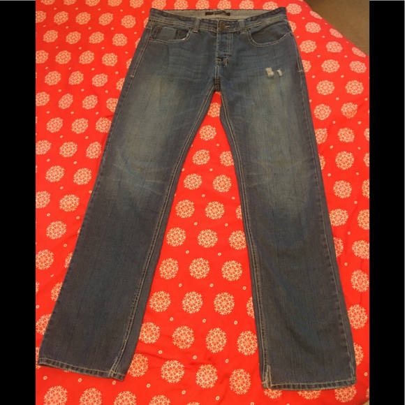 Rue21 Other - RUE 21 BLACK DENIM BUTTON FLY JEANS SZ 34/34